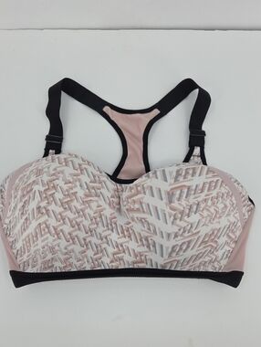 High-Impact Racerback Sports Bra in Blush Geo Print